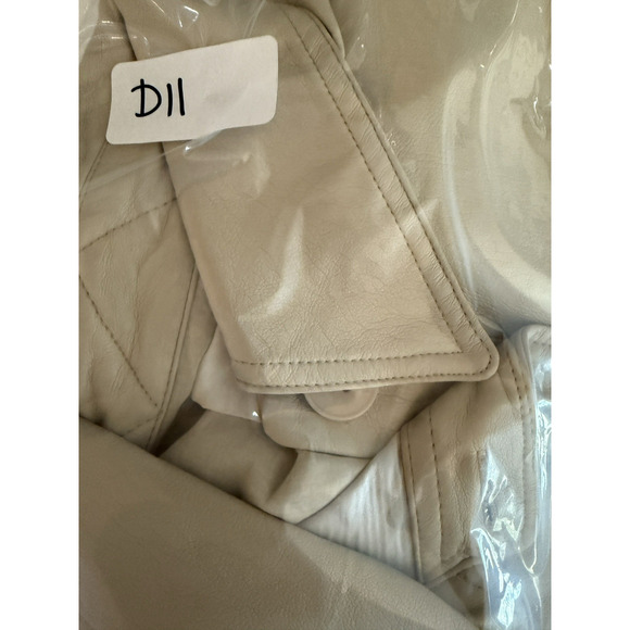 Aritzia Wilfred Faux Leather Long Sleeve Shirt Jacket Ganna Shacket Size Small - Picture 11 of 11